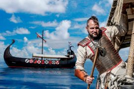 Un combattant déguisé en Viking